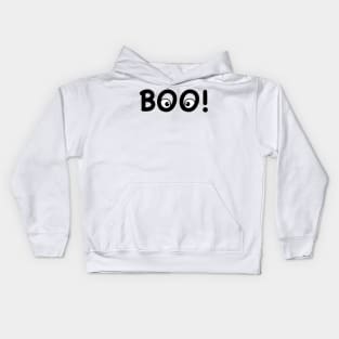 Moo I Mean Boo Ghost Cow Kids Hoodie